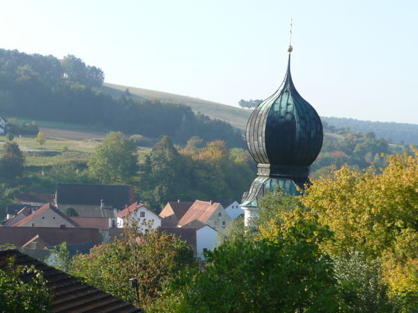 View over Weltenburg from GasteHaus