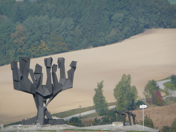 Sculpture at Mauthausen Concentration Camp