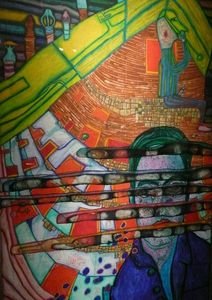 Hundertwasser Painting from the Exhibition