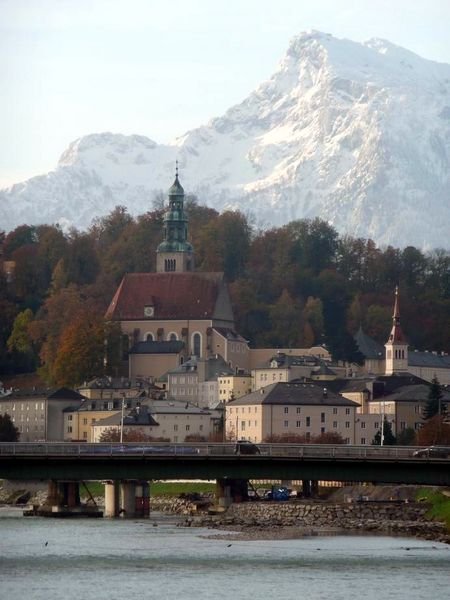 Salzburg View from the River Bank