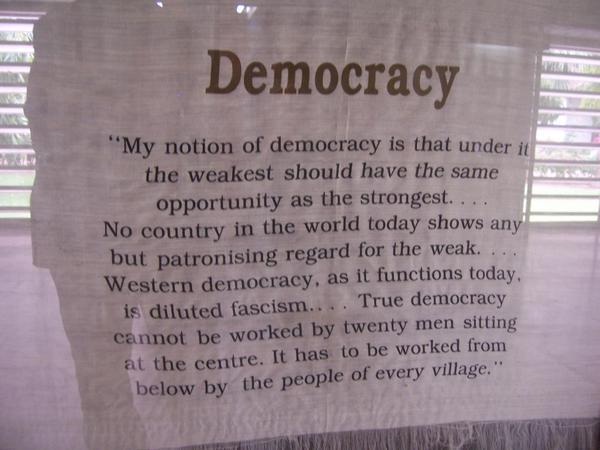 Ghandi's view of Democracy 
