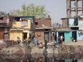 "Our" slum from the other side of the canal.