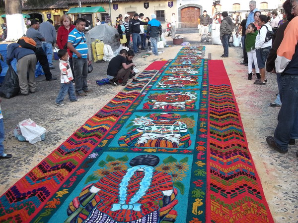 Beautiful Alfombra outside one of the churches