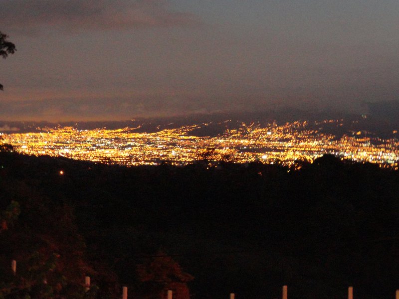 View to San Jose, Heredia and Alajuela