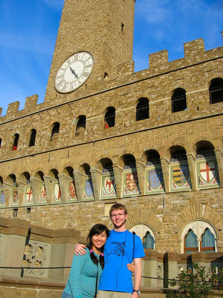 On top of the Uffizi... all covered with cheese!