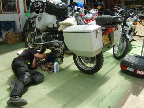 The bike gets some overdue TLC in Valdivia