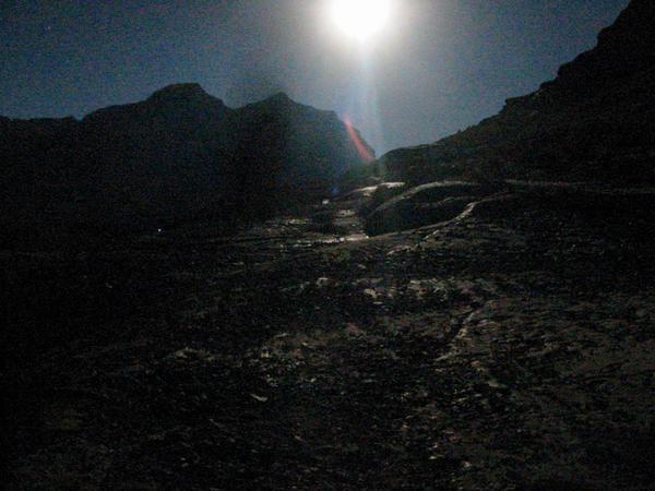 Trekking by moonlight