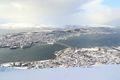 Uitzicht over Tromso en omgeving