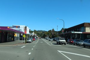 023 Straatbeeld typisch Nieuw Zeelands stadje.