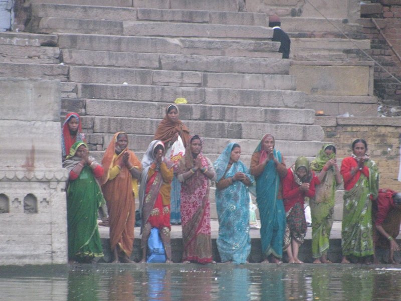 Women bathing in the holy river