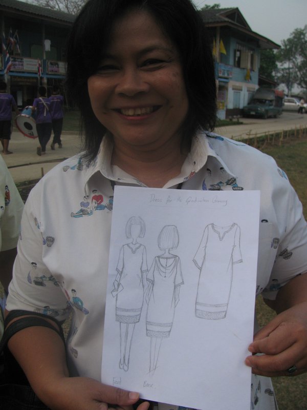 The Teacher with her Dress I designed