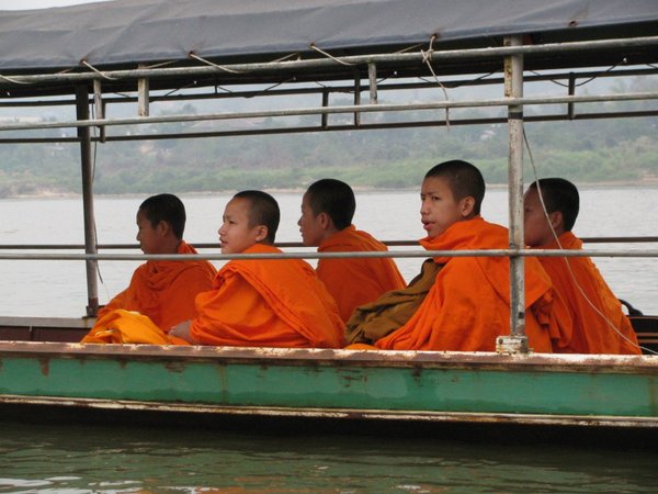 Monks take the boat