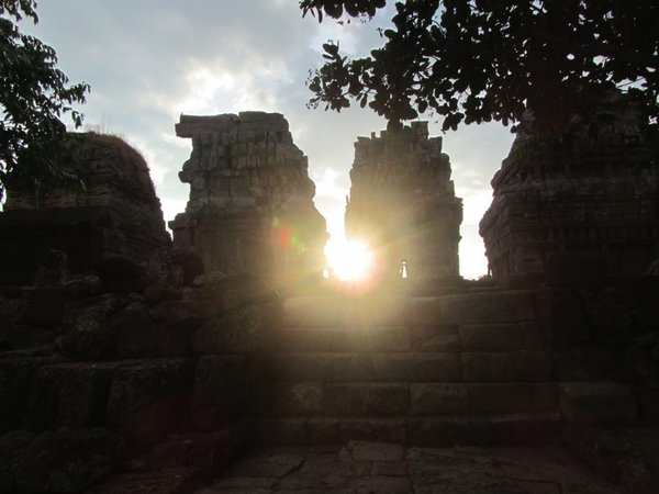 Sunset at the temples