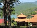 Pagodas overlook the mountains