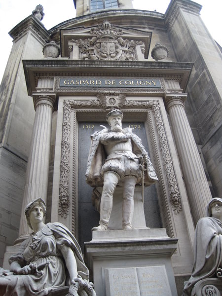 Statue of Gaspard de Coligny, the leader of the french Huguenots