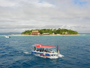 One of the many tiny island resorts