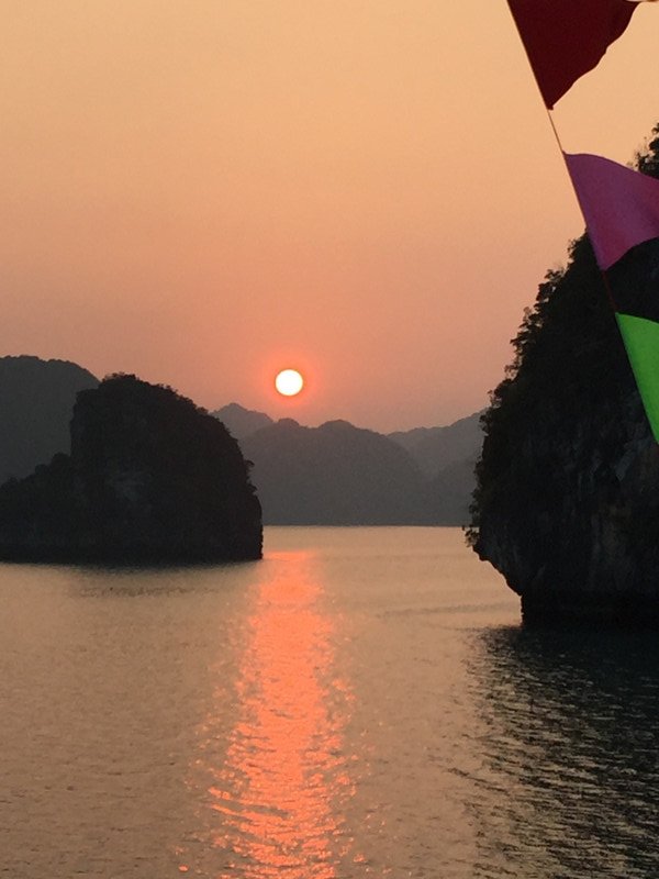 A Gorgeous Sunset over Halong Bay