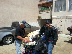My biker host in Tijuana and his GF
