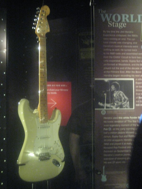 Strat that Jimi Hendrix played "Starspangled Banner" on at Woodstock