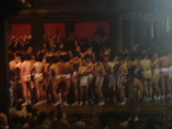 so many men in this temple! 
