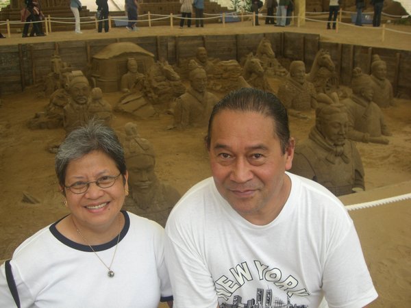 being terracota warriors at the sand museum
