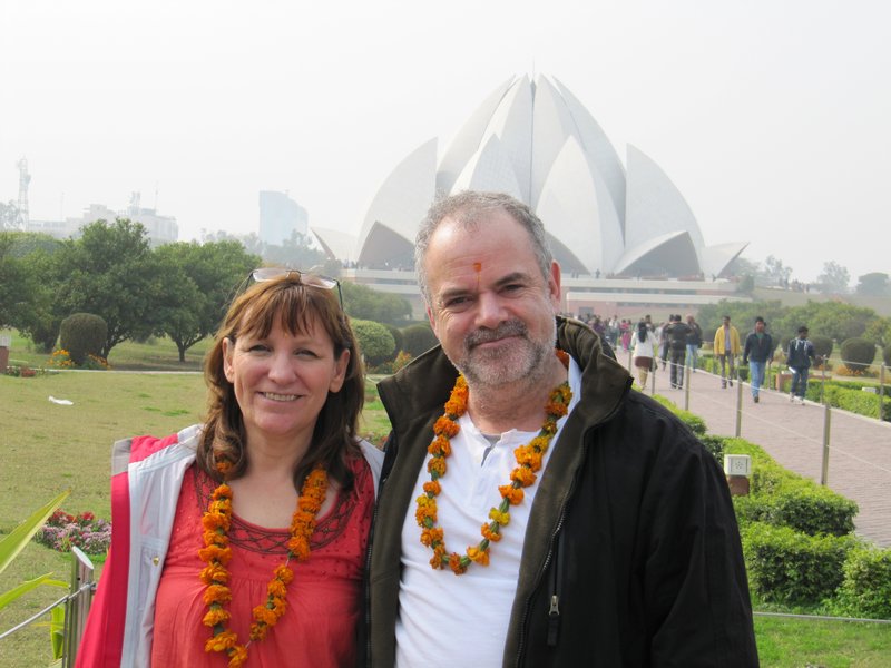 Devotees at the Lotus Temple