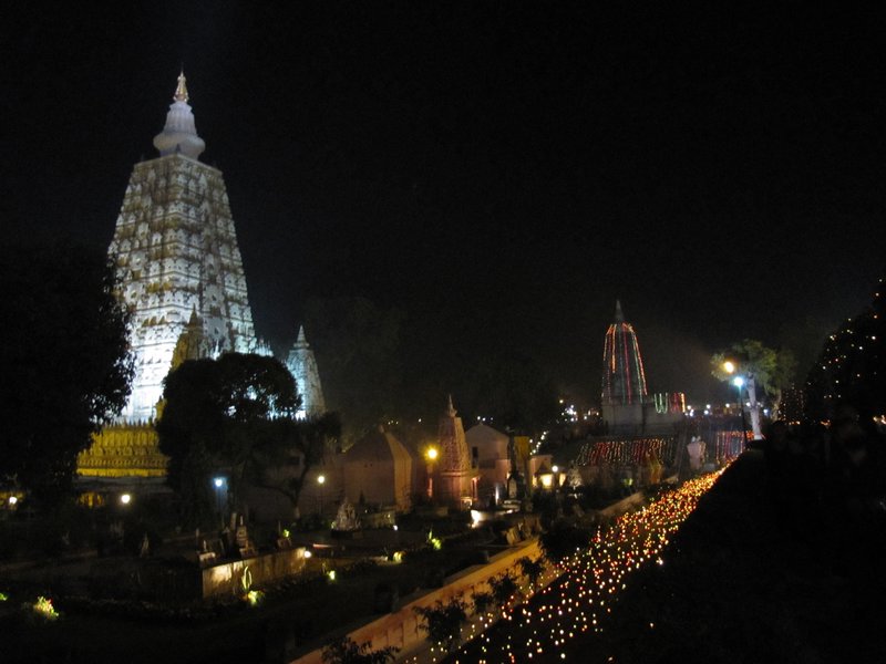 Mahabodhi Temple at Night