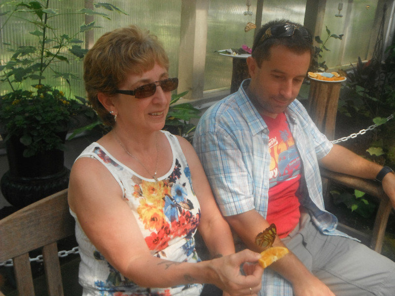 Terry and Juanita at the butterfly shed