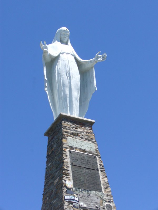 Statue at the top of Mount Zerbion
