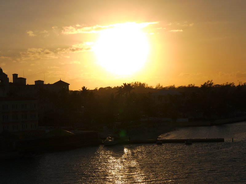 Bahama Sunset Over City