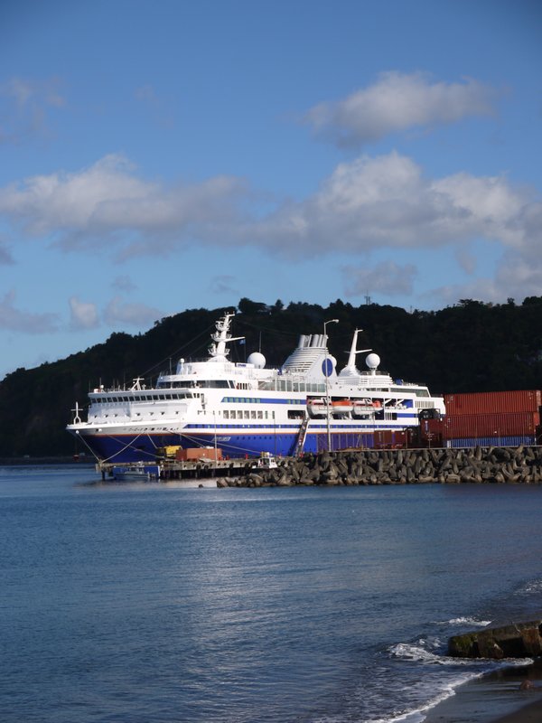 Ship at Port in Dominica