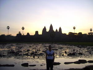 Sunrise at Angkor Wat on Kerry's birthday