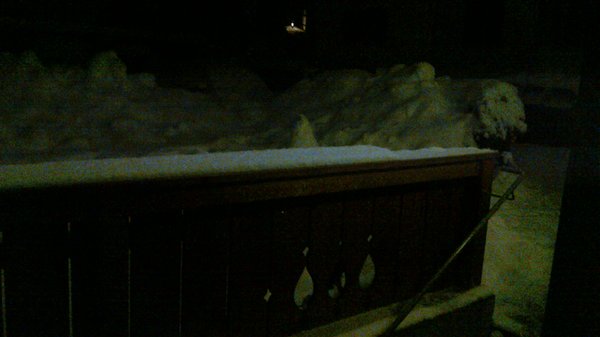 Night image from our window... very snowy