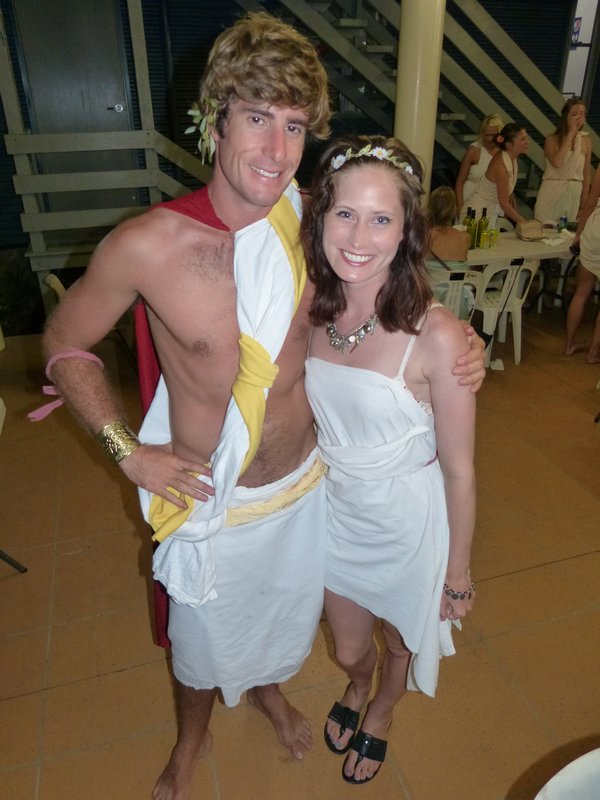 Alan and I at the Toga Party.