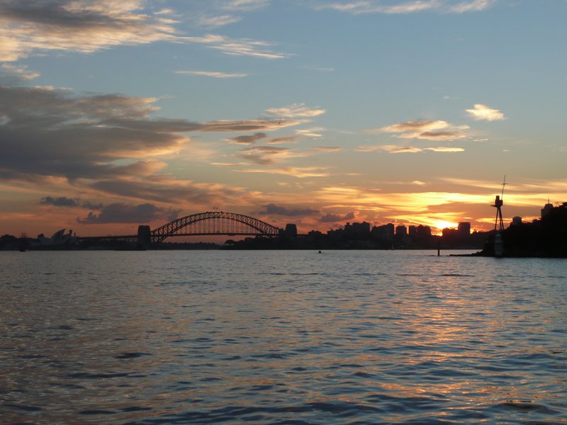 Sunset over Sydney - the view from the Manly ferry.