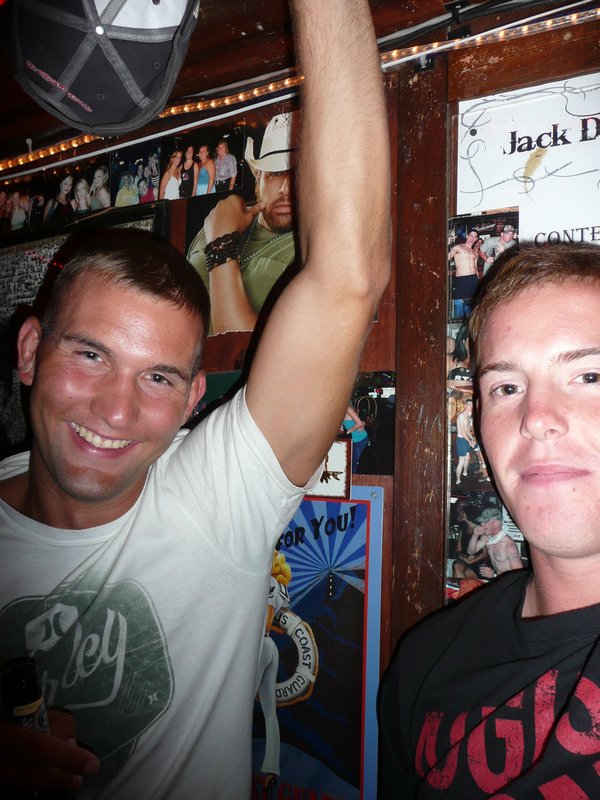 Alex and Zac, our Marine friends at the Nashville bar in Waikiki.