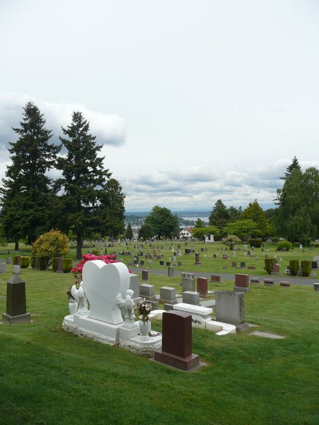 View over the cemetery.