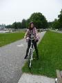 Cycling in Stanley Park.