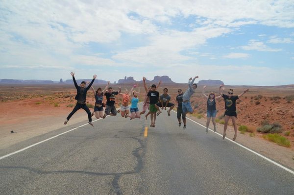 My tour group at Monument Valley! (It's the road from 'Forrest Gump' where he decides to stop running). 