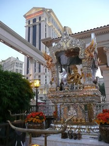 Shrine with Caesar's Palace in the background.