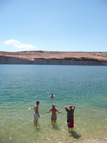 Andrew, Garth, Laura and Stephen at Lake Powell.