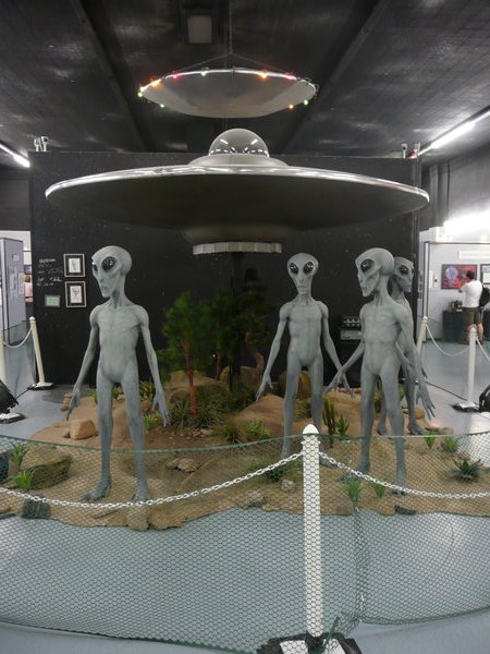 In the 'museum' in Roswell.