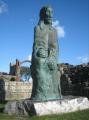 modern statue of St Cuthbert
