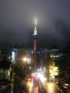 Sky Tower by night