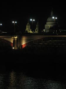 St Paul's and Blackfriars Bridge by night