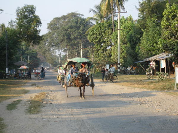 Horse cart in Myitkina