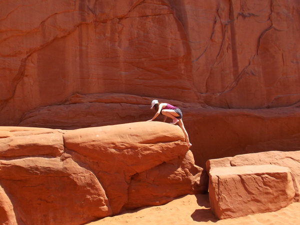 Rock Climbing (Clambering) at Arches National Park
