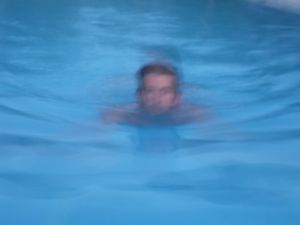 Swim so fast camera blurs!!