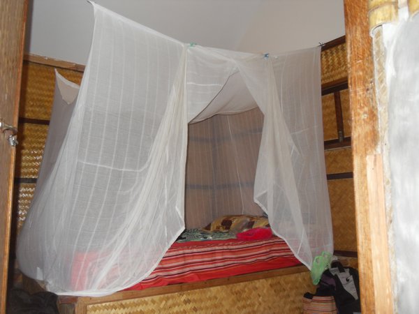 Our bed in hut