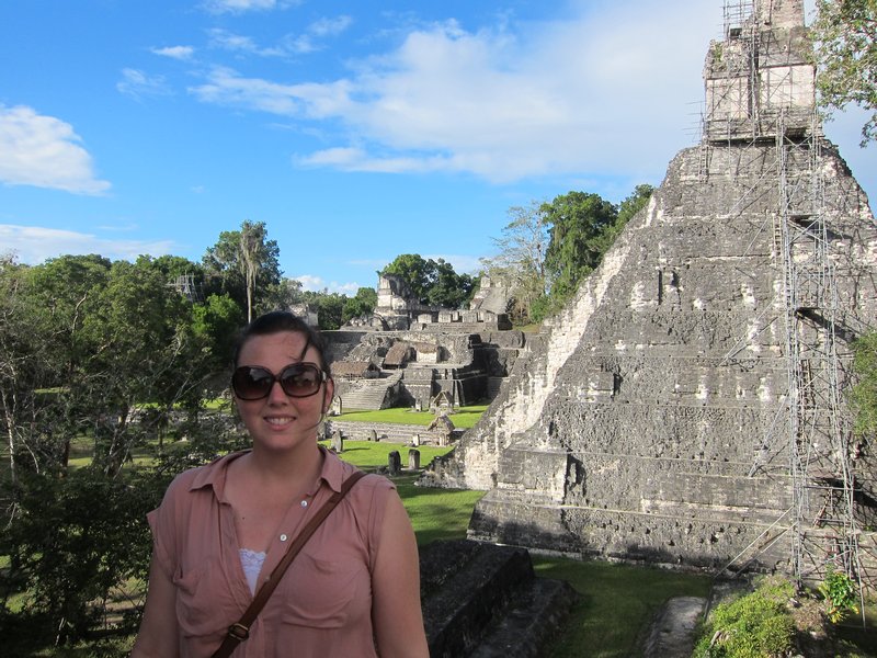 Me and the main plaza of Tikal